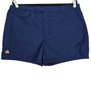Vintage 60s Brooks Brothers 40 Navy Blue Board Shorts Surf Swim Trunk Small